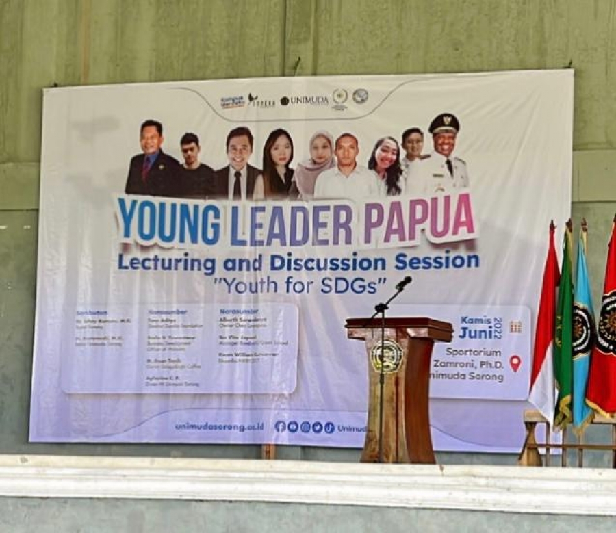 Mahasiswa Prodi Hukum Turut Serta dalam Kuliah Umum Dengan Tema Young Leader Papua Lecturing and discussion session “youth for SDGs”