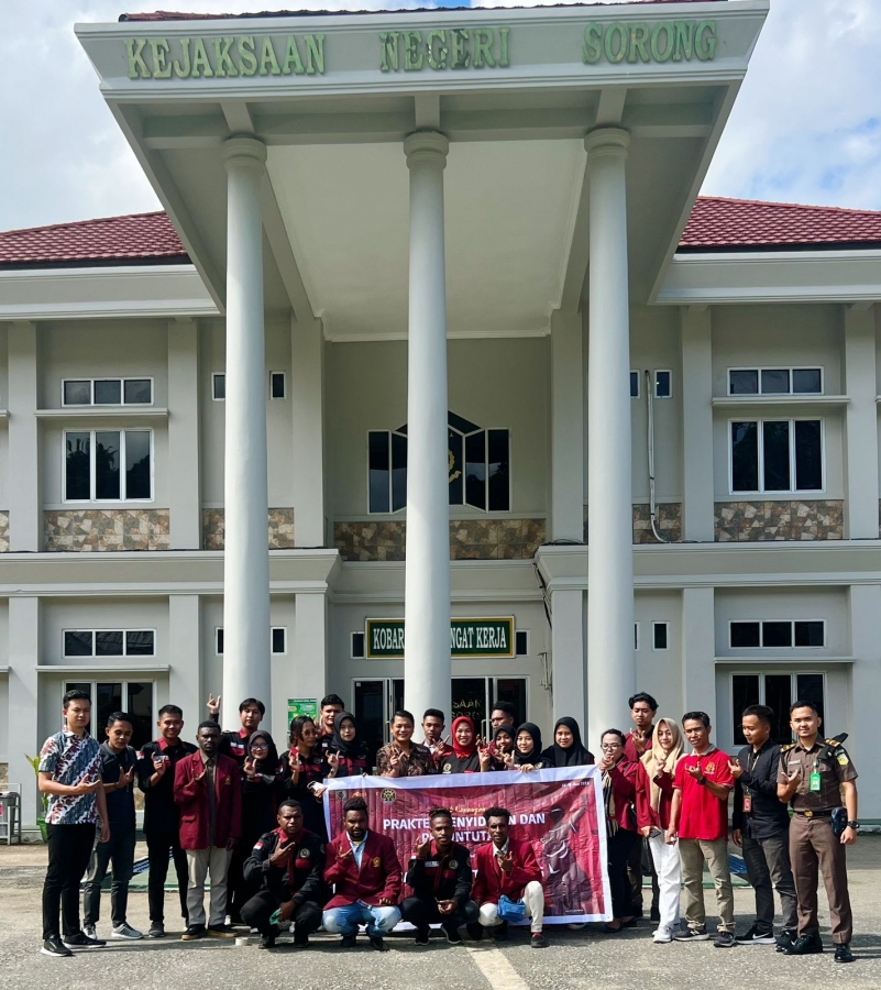 Kuliah Lapangan Mahasiswa Prodi Hukum UNIMUDA Sorong di Kejaksaan Negeri Sorong