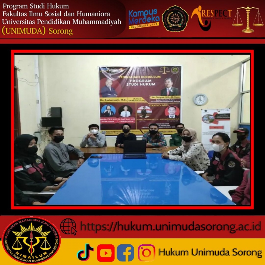 PENINJAUAN KURIKULUM OLEH PROGRAM STUDI HUKUM FAKULTAS ILMU SOSIAL DAN HUMANIORA UNIMUDA SORONG